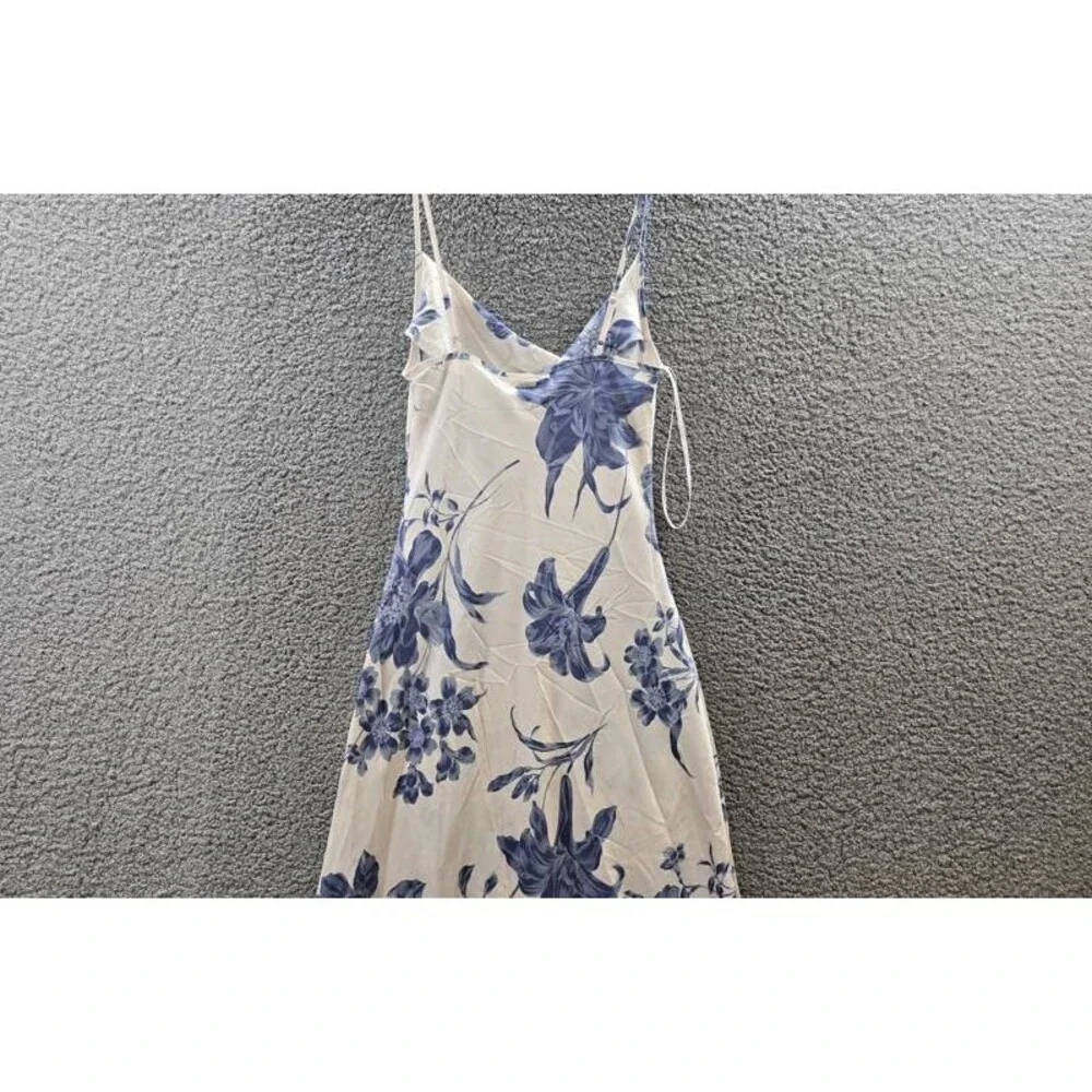 GUESS Akilina Sleeveless Cowlneck Dress Women XS Dreaming Lillies Print Pullover